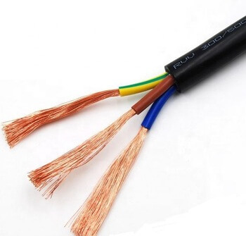 300/500 V 3G x 1,0 mm flexibles Drahtkabel, 3-adrig, 1,0 mm², PVC-isoliert, PVC-ummantelt, 18 AWG, mehradriges flexibles Kabel