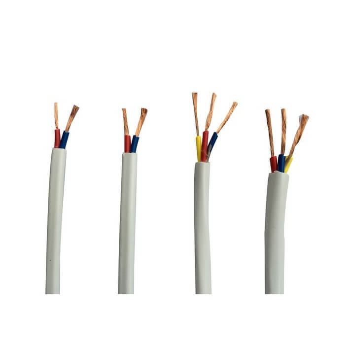 300/500 V 3G x 1,0 mm flexibles Drahtkabel, 3-adrig, 1,0 mm², PVC-isoliert, PVC-ummantelt, 18 AWG, mehradriges flexibles Kabel