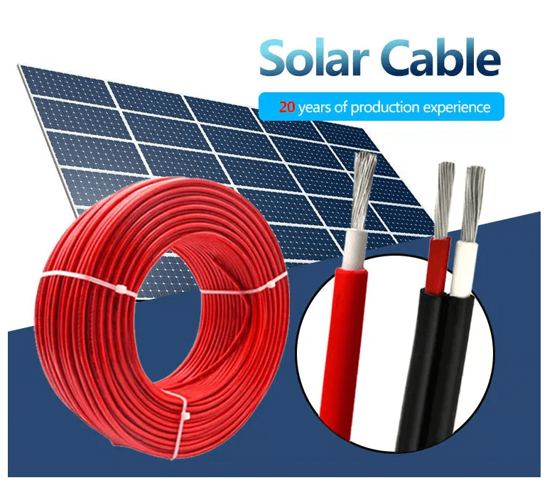 2-adrig 1,5 2,5 mm² 4 mm 6 mm 10 mm 16 mm Batteriekabel XLPE-isoliertes Kupfer-Zwillings-DC-Solar-PV-Kabel für Solarpanel