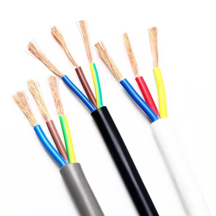 300/500 V 3-adriges 1,5 mm 2,5 mm 4 mm 6 mm 10 mm flexibles H05VV-F-Kabel RVV 3 * 0,75 mm flexibles Stromkabel PVC-isoliertes elektrisches Elektrokabel und -draht