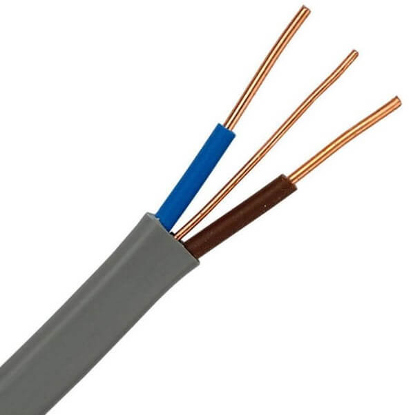 China 6242Y 1,5 mm2 Zwillings- und Erdungskabel Elektrischer Flachdraht 2 x 1,5 mm2 Kupferleiter-Zwillings- und Erdungskabel